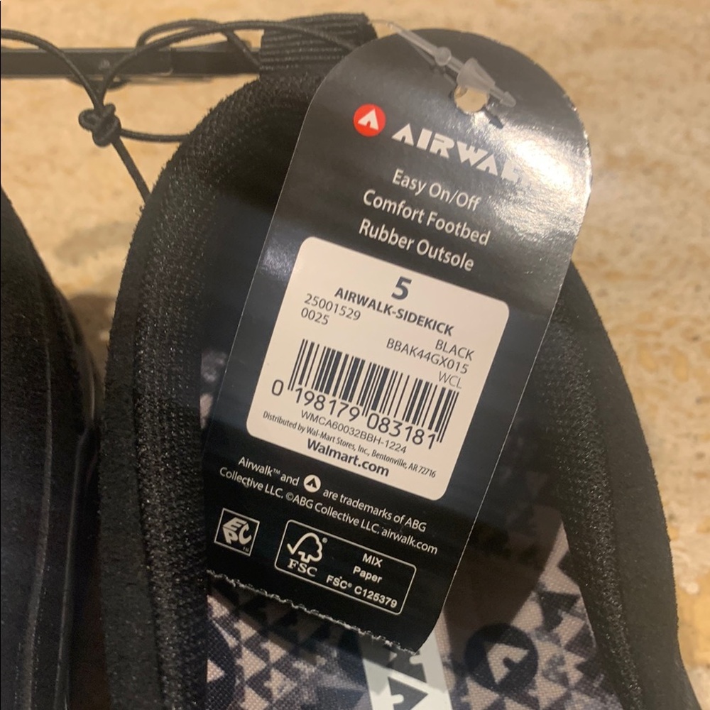Airwalk Black and White Skeleton Sneakers - Picture 2 of 5